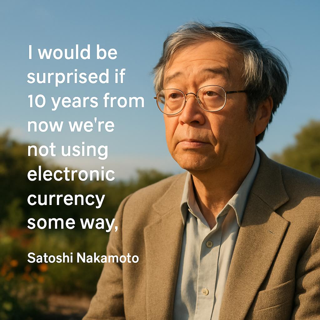 Satoshi’s Quote: I would be surprised if 10 years from now we’re not using electronic currency in some way