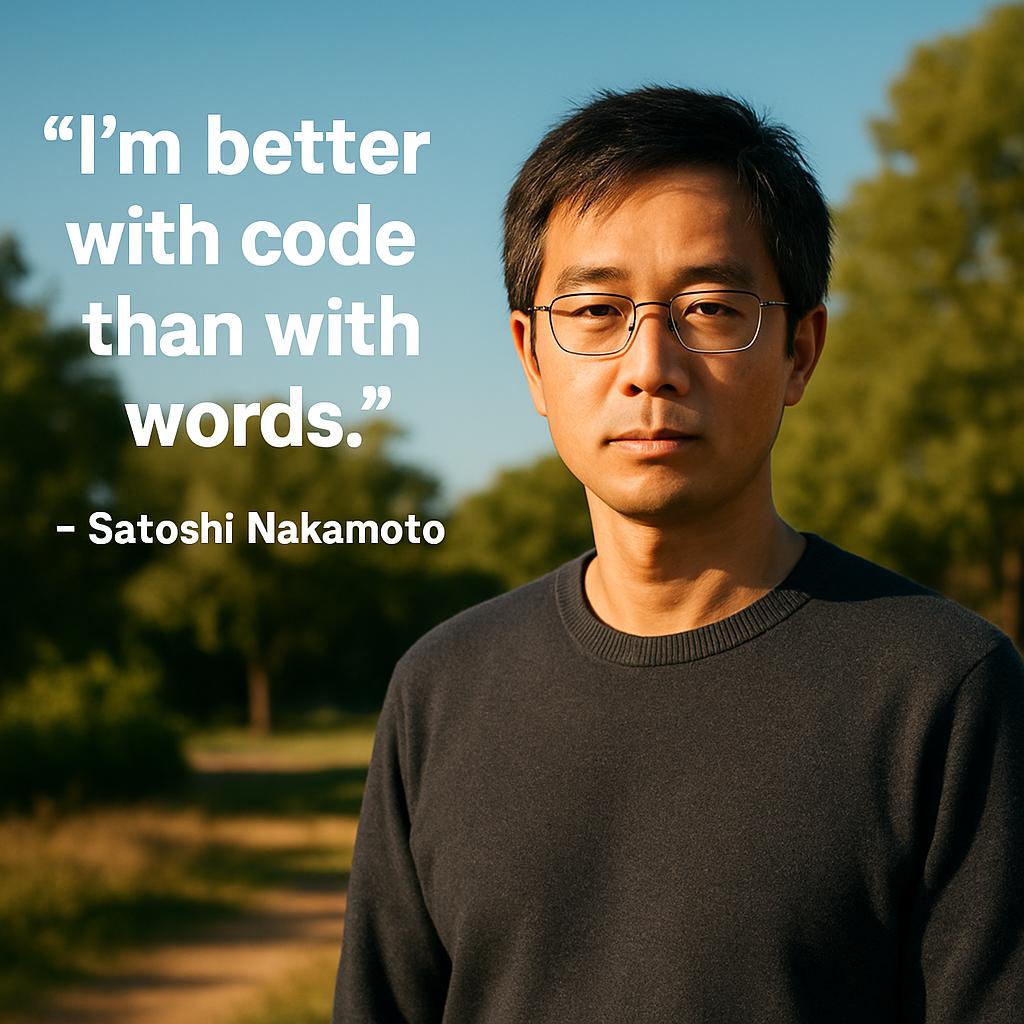 Satoshi’s Quote: I’m better with code than with words
